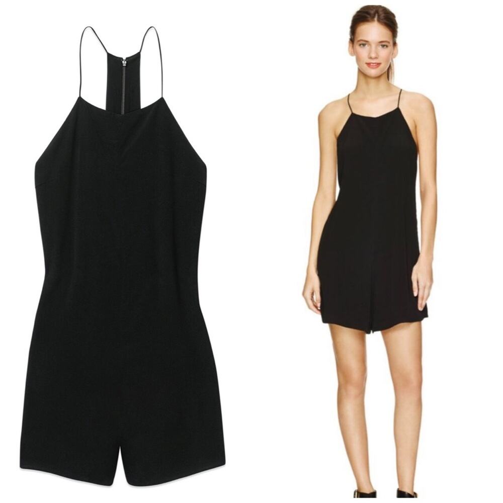 Wilfred Women's Free Black Julee Ribbed Racer Back‎ Romper Size Small NEW